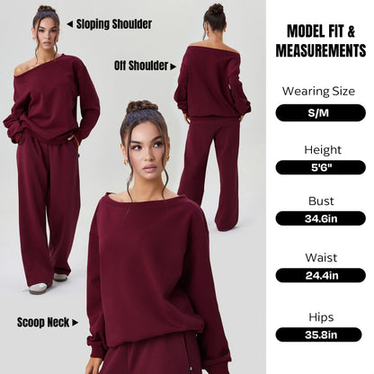 Off-Shoulder Lounge Co-Ord Set