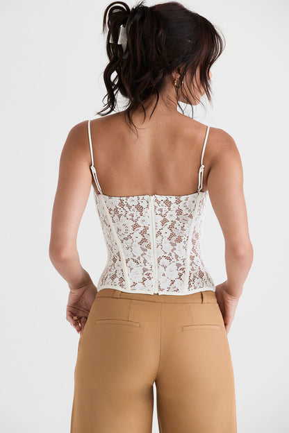 Ivory lace corset